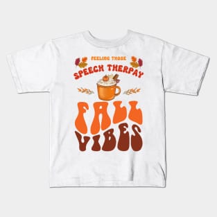 Fall Speech pathologist, speech therapy, slp, slpa, speech language pathology Kids T-Shirt